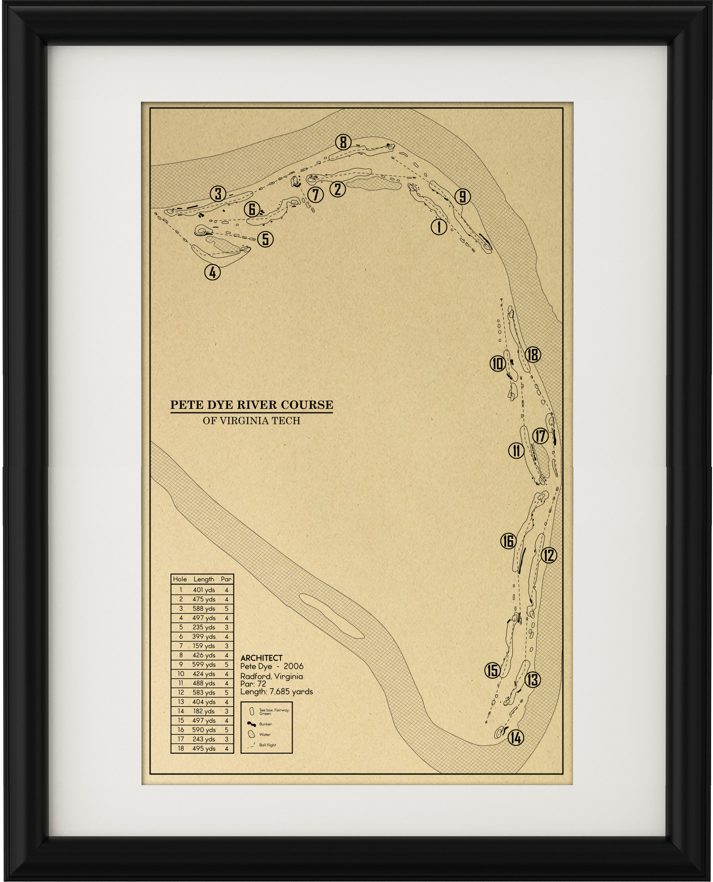 Pete Dye River Course Outline (Print)