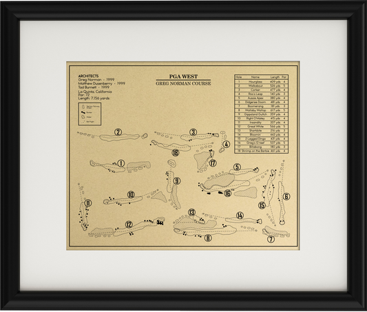 PGA West Greg Norman Course Outline (Print)