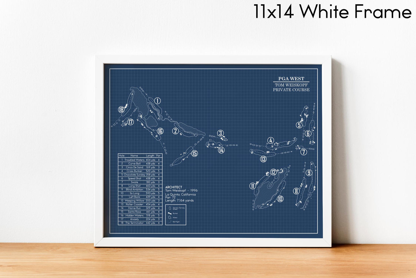 PGA West Tom Weiskopf Private Course Blueprint (Print)