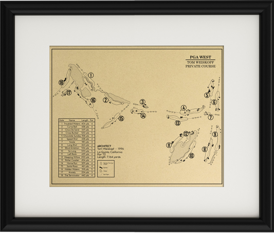 PGA West Tom Weiskopf Private Course Outline (Print)