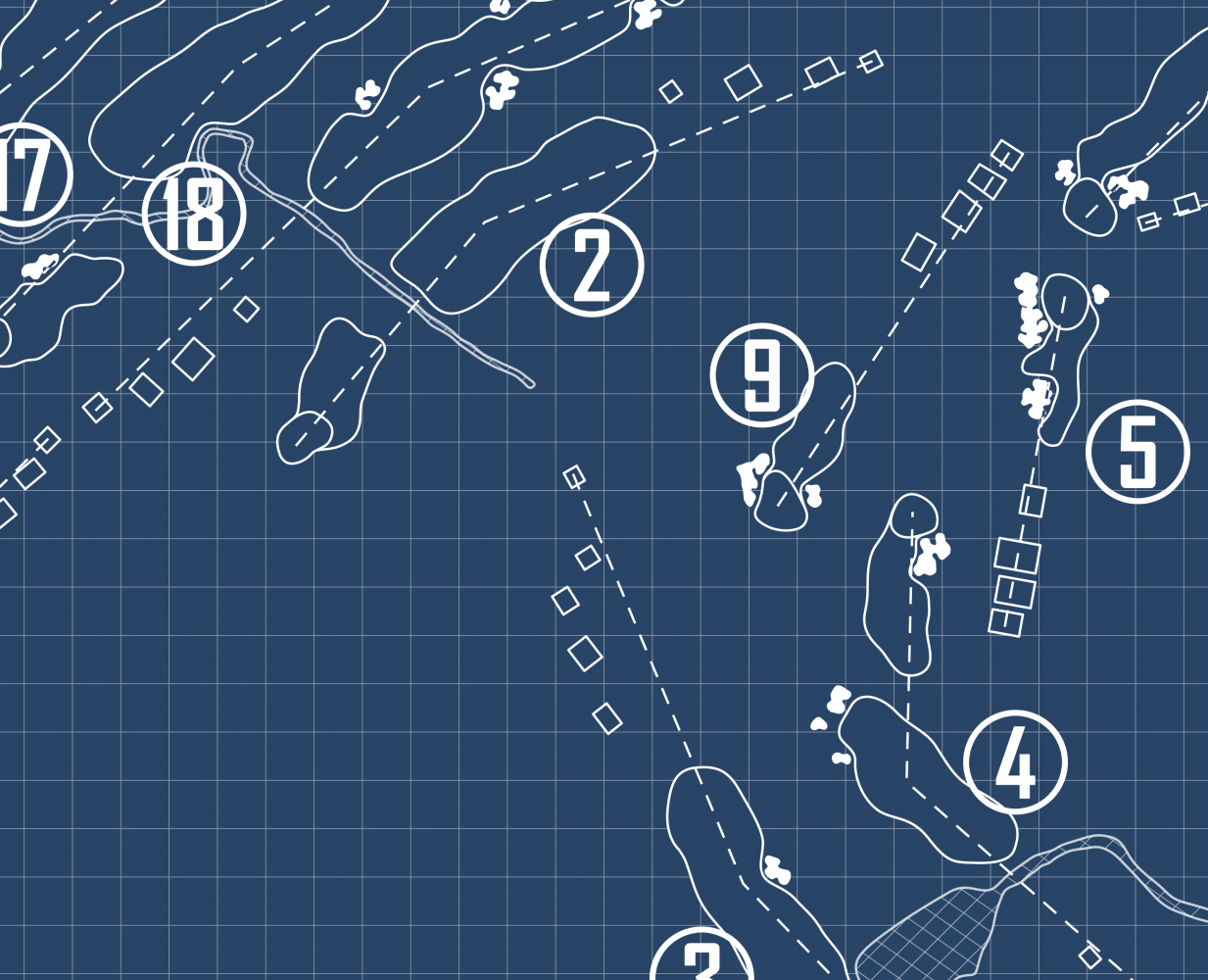 Philadelphia Cricket Club Militia Hill Course Blueprint (Print)
