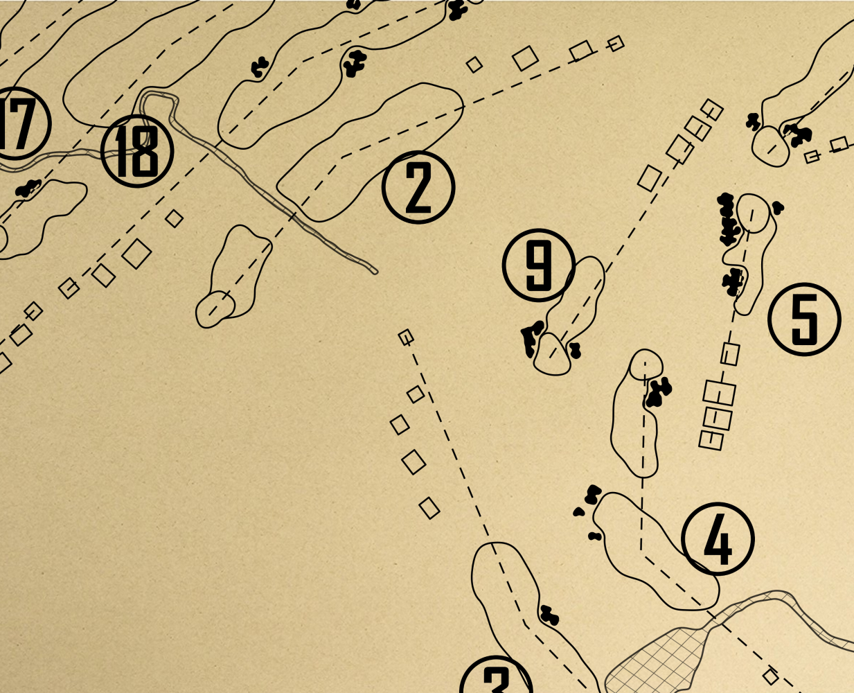 Philadelphia Cricket Club Militia Hill Course Outline (Print)