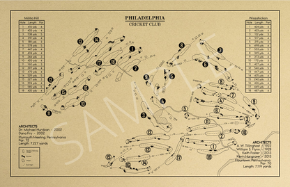 Philadelphia Cricket Club Outline (Print)