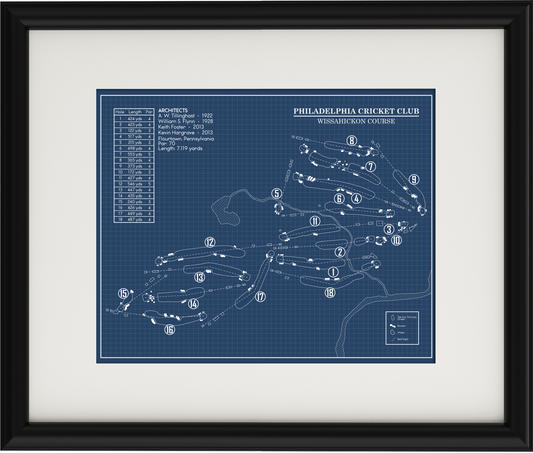 Philadelphia Cricket Club Wissahickon Course Blueprint (Print) (Copy)