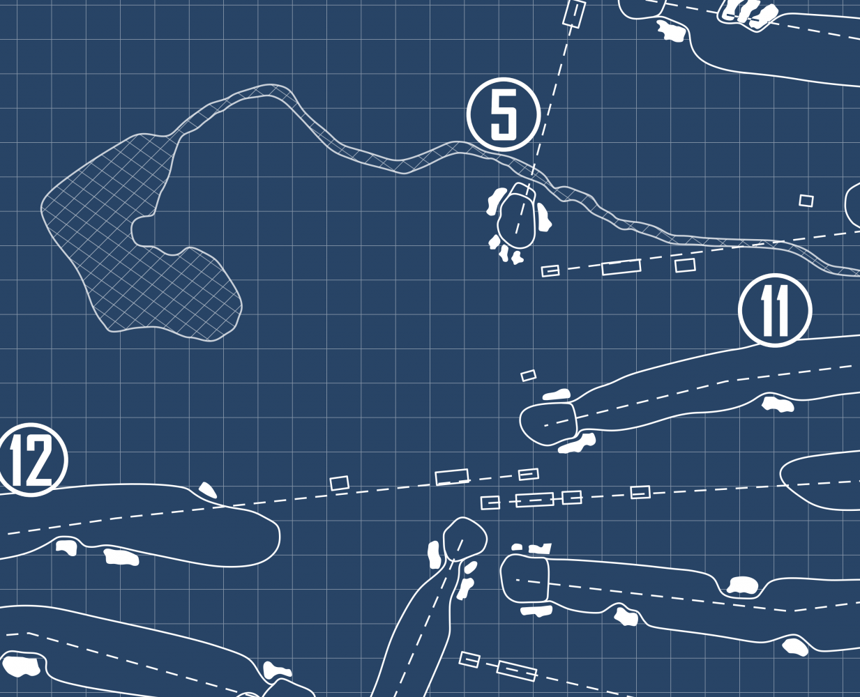Philadelphia Cricket Club Wissahickon Course Blueprint (Print) (Copy)