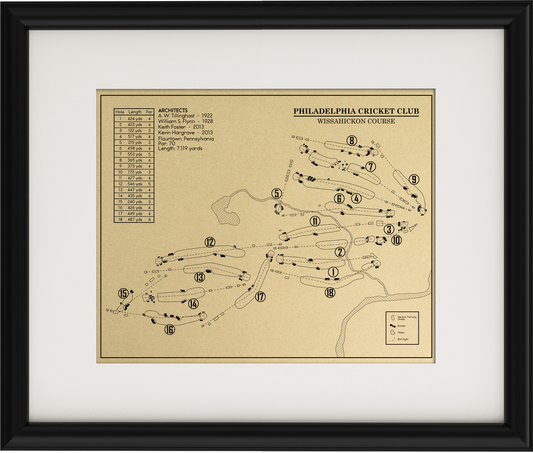 Philadelphia Cricket Club Wissahickon Course Outline (Print)
