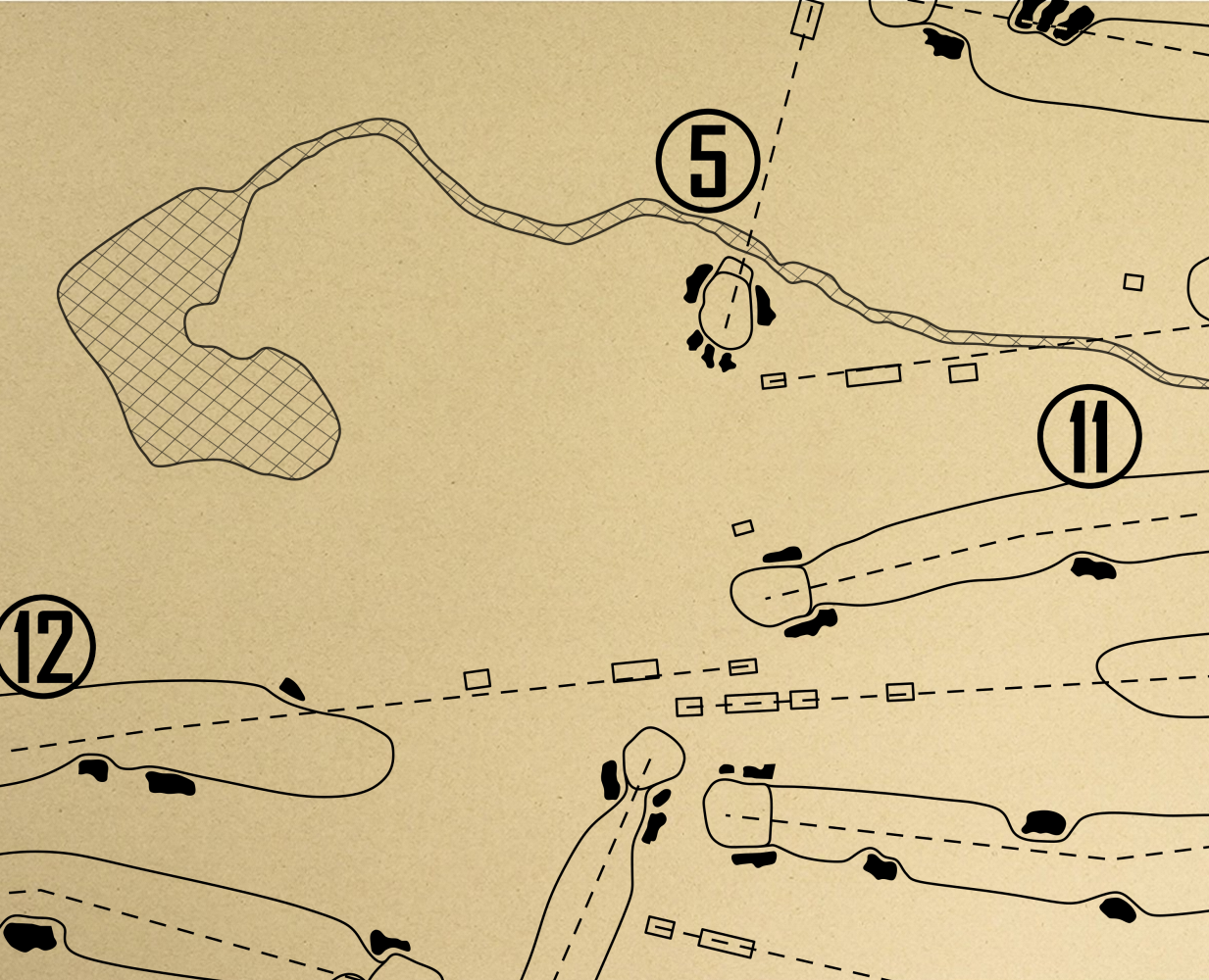 Philadelphia Cricket Club Wissahickon Course Outline (Print)