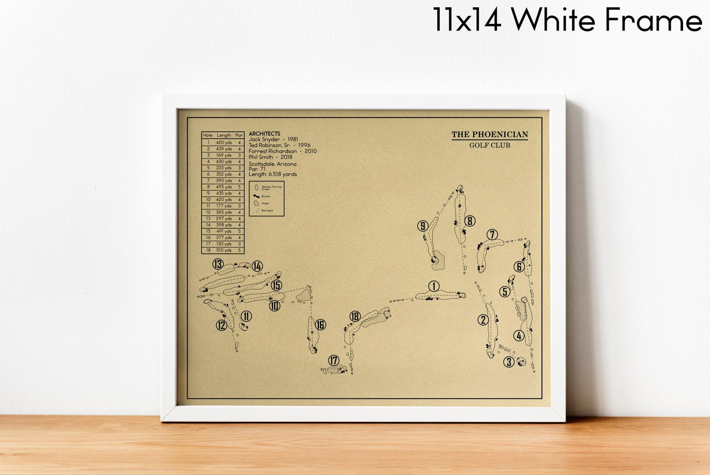 The Phoenician Golf Club Outline (Print)