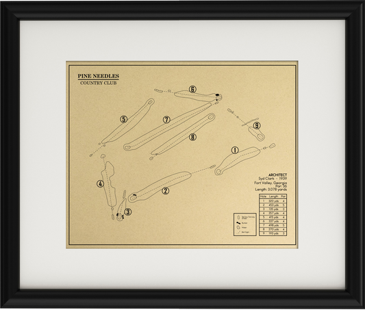 Pine Needles Country Club Outline (Print)