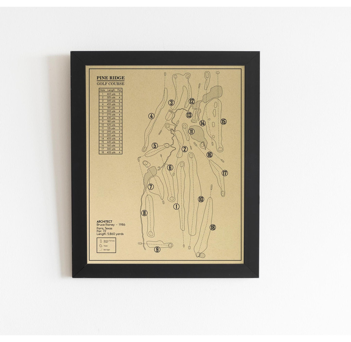 Pine Ridge Golf Course Outline (Print)