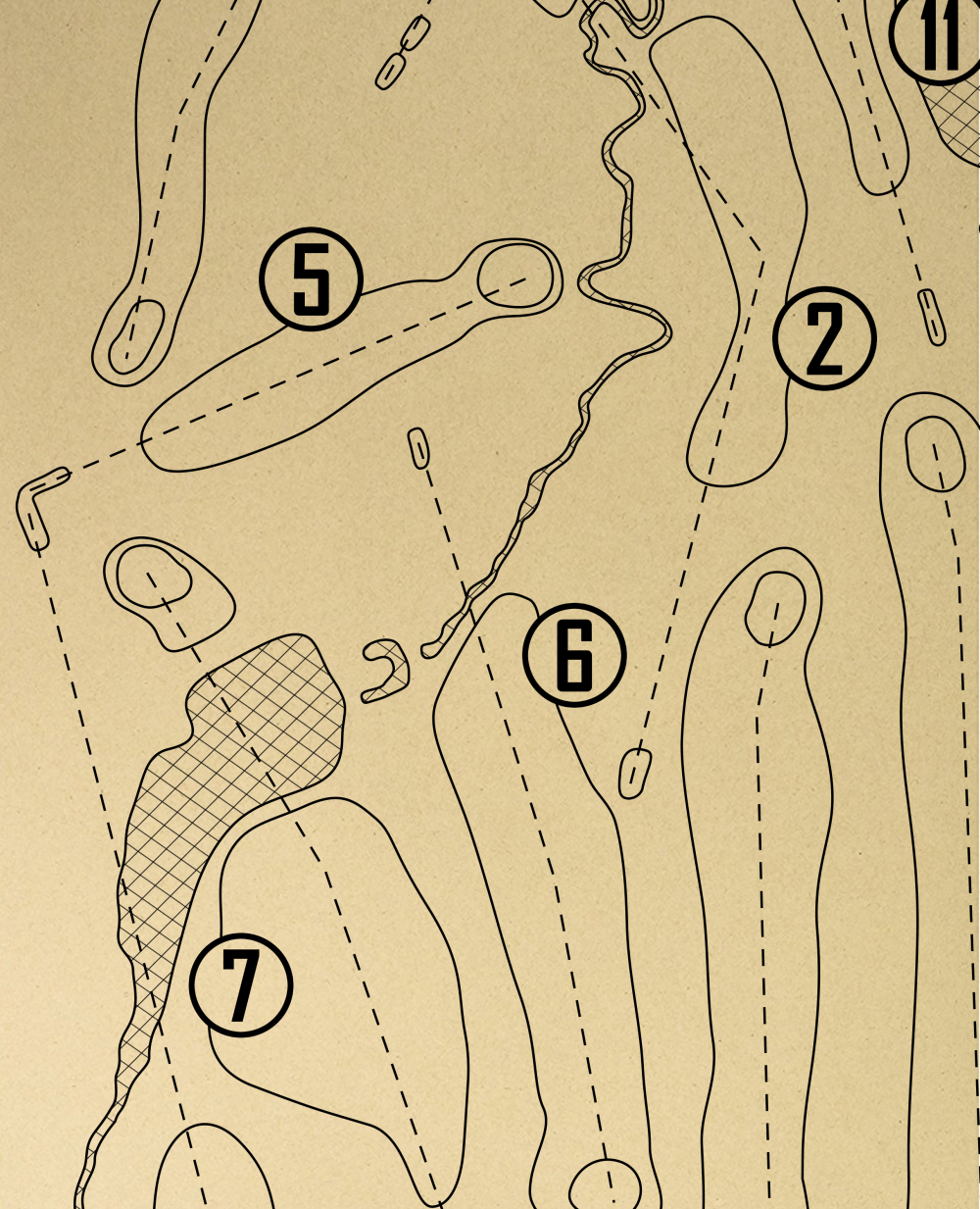 Pine Ridge Golf Course Outline (Print)