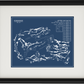 Pinehurst No. 10 Golf Course Blueprint (Print)