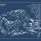 Pinehurst No. 10 Golf Course Blueprint (Print)