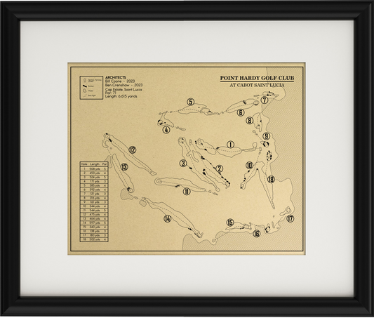 Point Hardy Golf Club at Cabot Saint Lucia Outline (Print)
