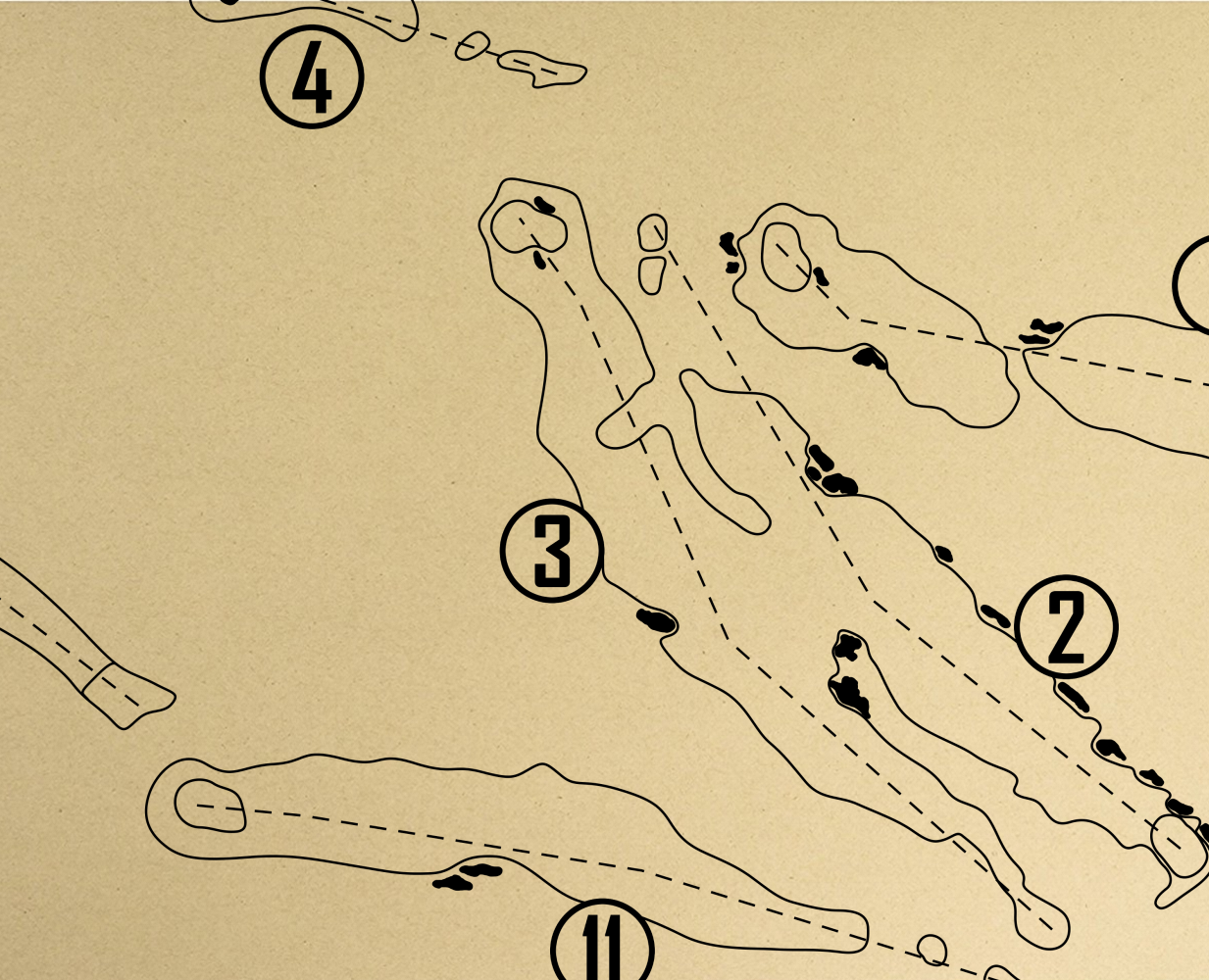 Point Hardy Golf Club at Cabot Saint Lucia Outline (Print)