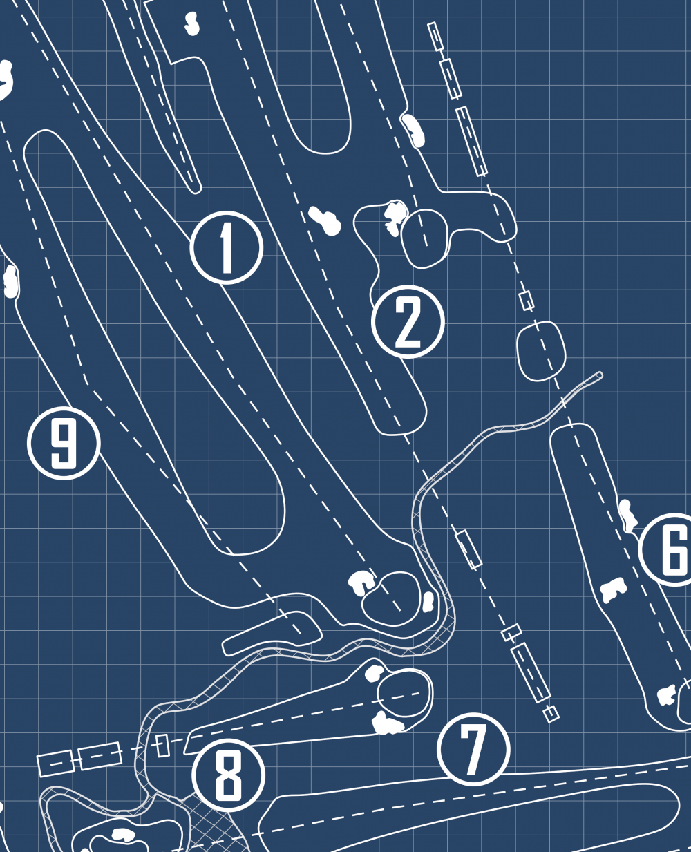 Portland Golf Club Blueprint (Print)