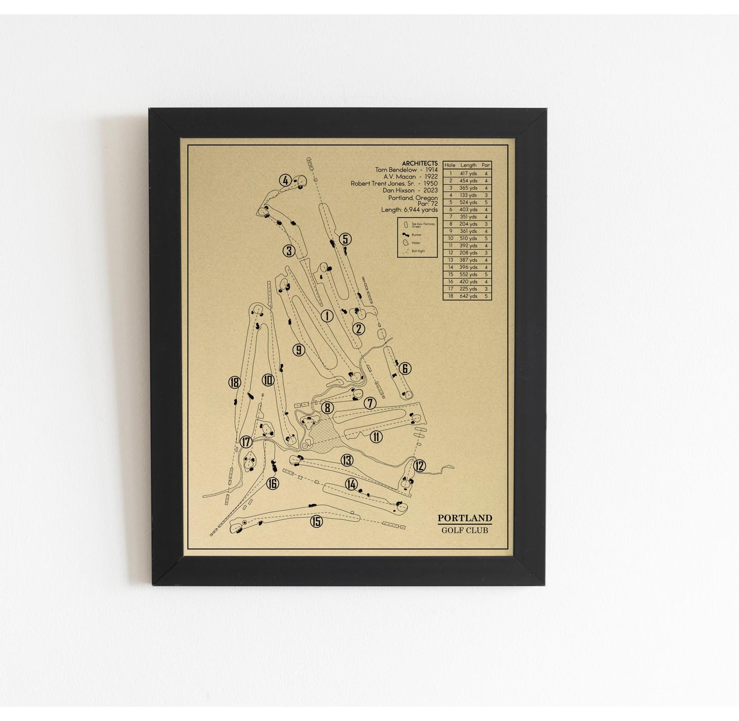 Portland Golf Club Outline (Print)