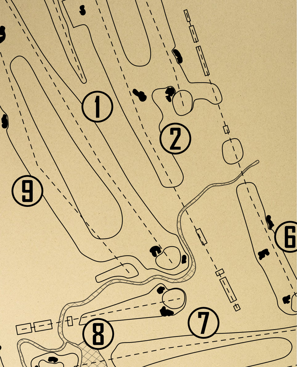 Portland Golf Club Outline (Print)