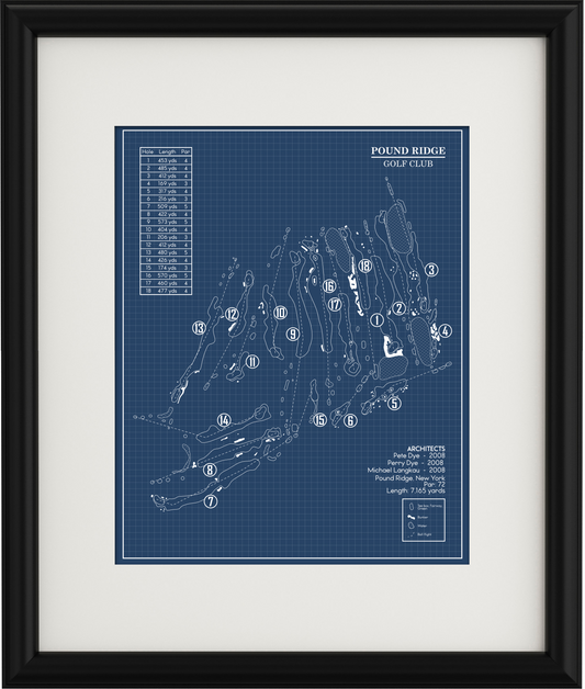Pound Ridge Golf Club Blueprint (Print)