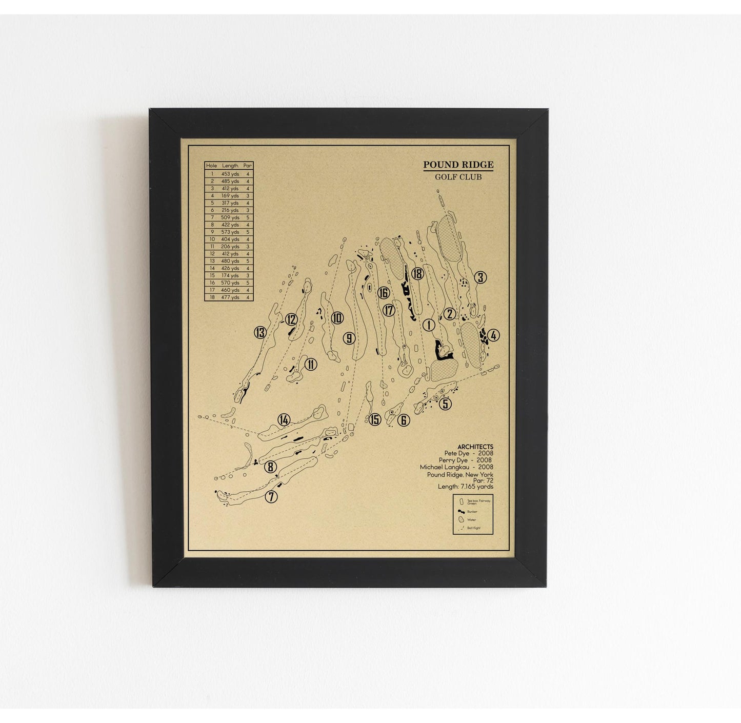 Pound Ridge Golf Club Outline (Print)
