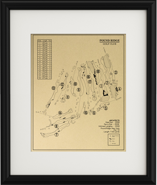 Pound Ridge Golf Club Outline (Print)