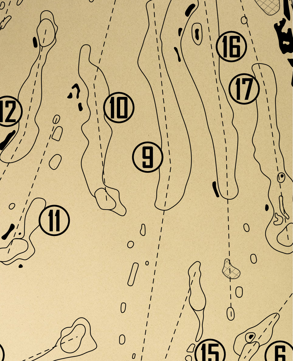 Pound Ridge Golf Club Outline (Print)