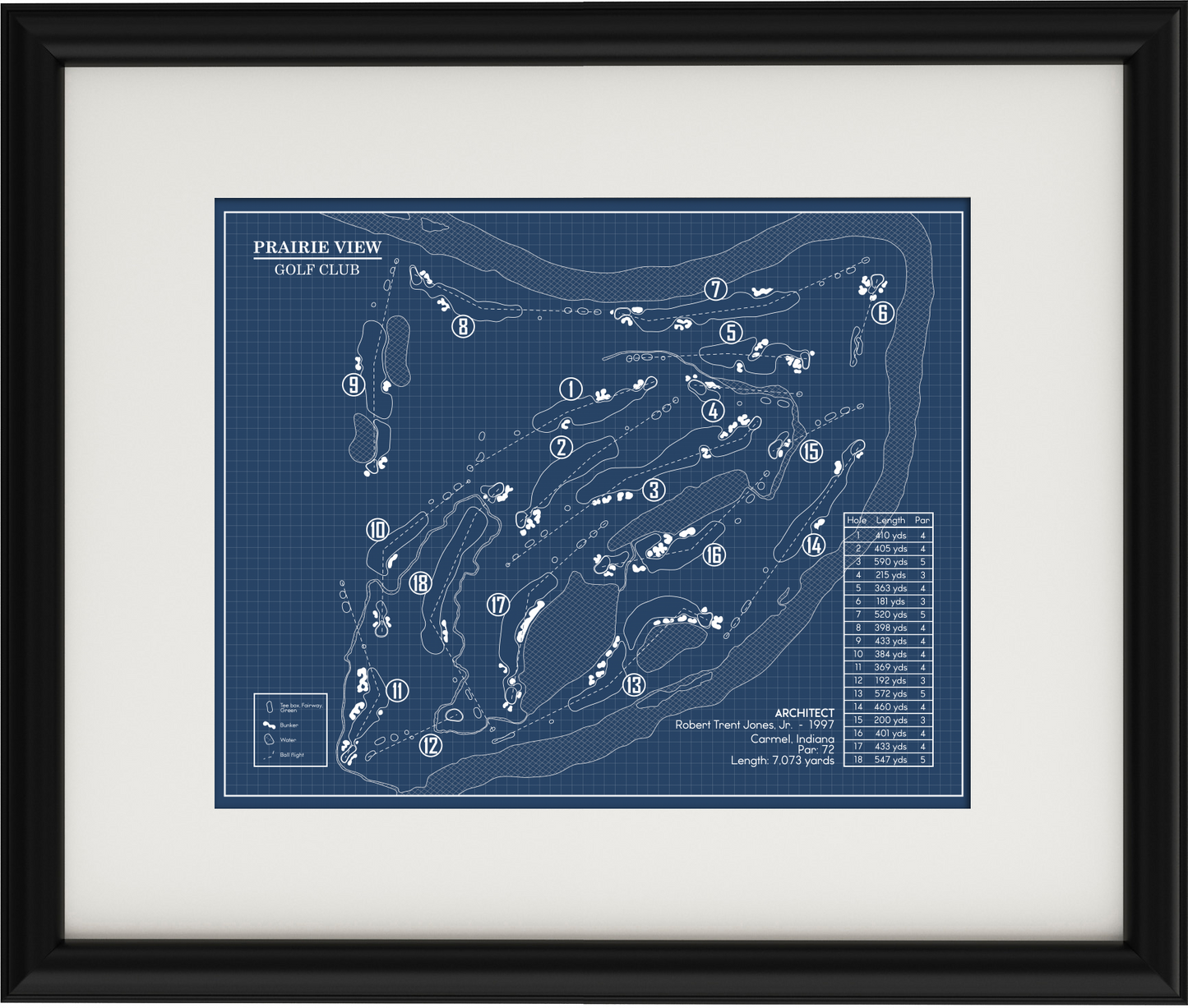 Prairie View Golf Club Blueprint (Print)