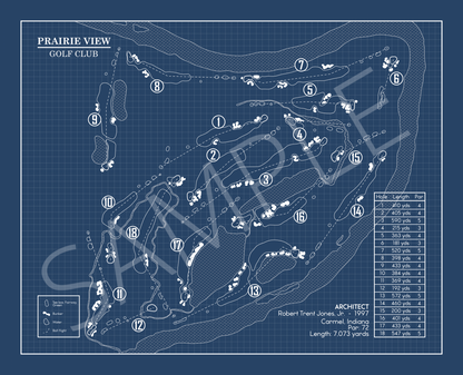 Prairie View Golf Club Blueprint (Print)