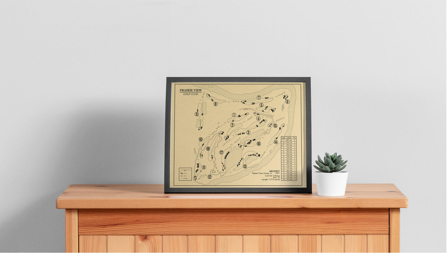 Prairie View Golf Club Outline (Print)