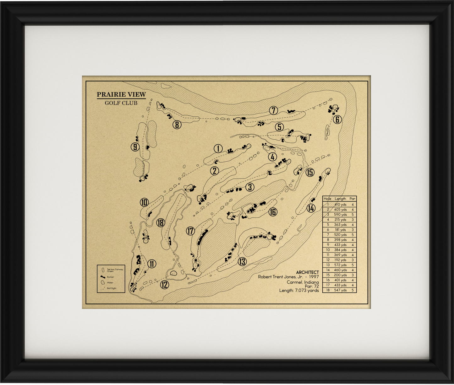 Prairie View Golf Club Outline (Print)