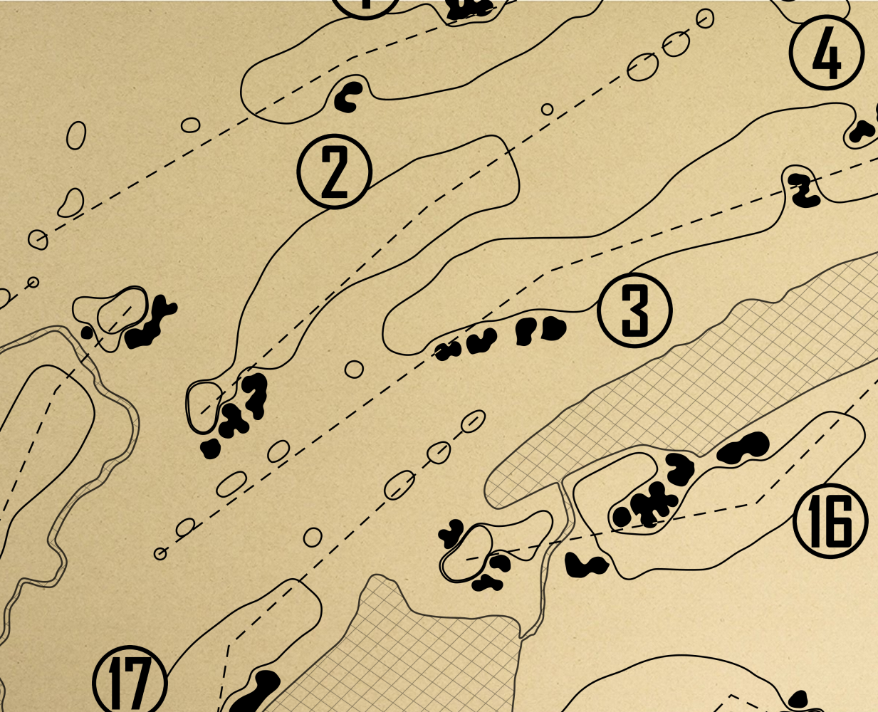 Prairie View Golf Club Outline (Print)