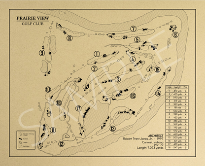 Prairie View Golf Club Outline (Print)
