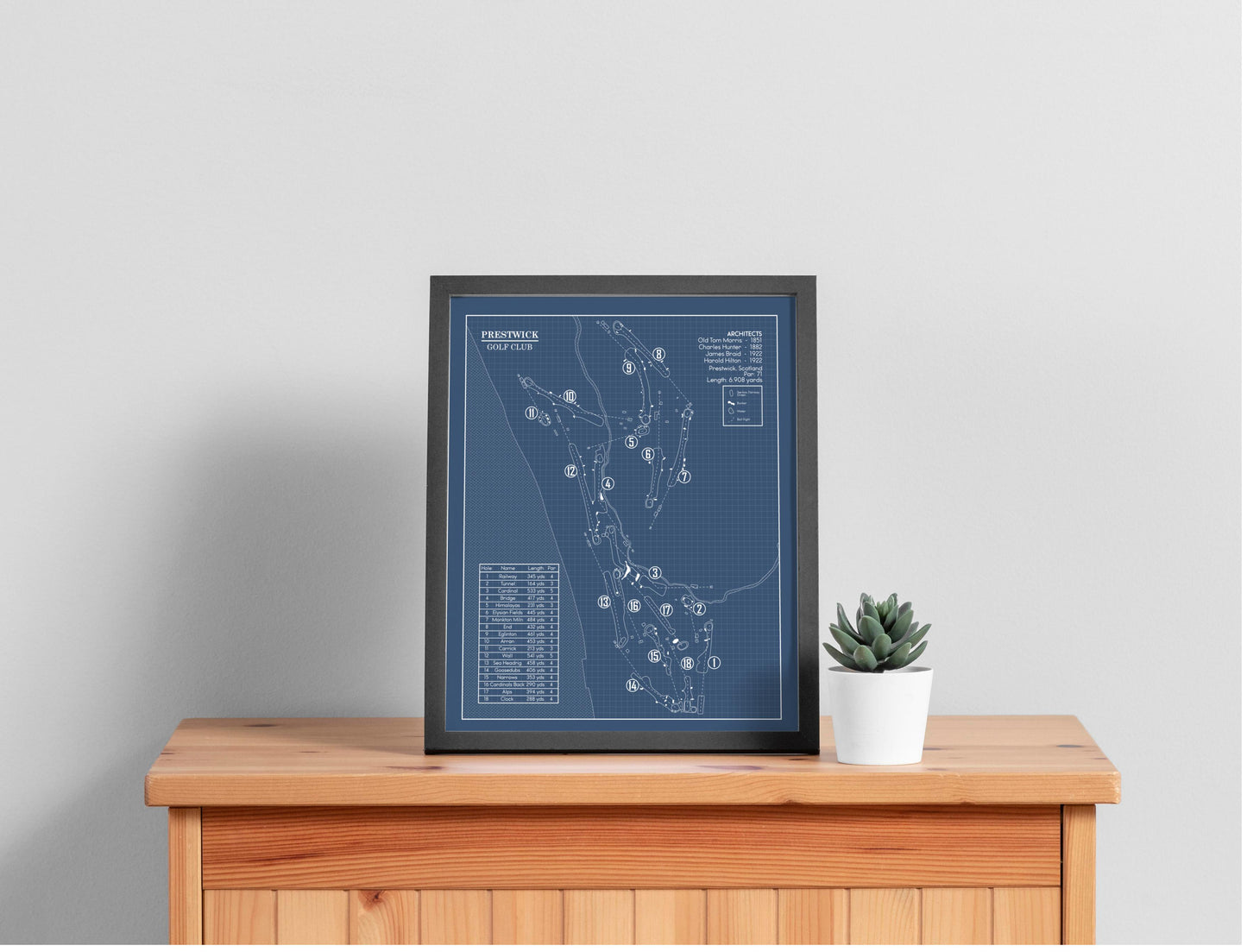 Prestwick Golf Club Blueprint (Print)