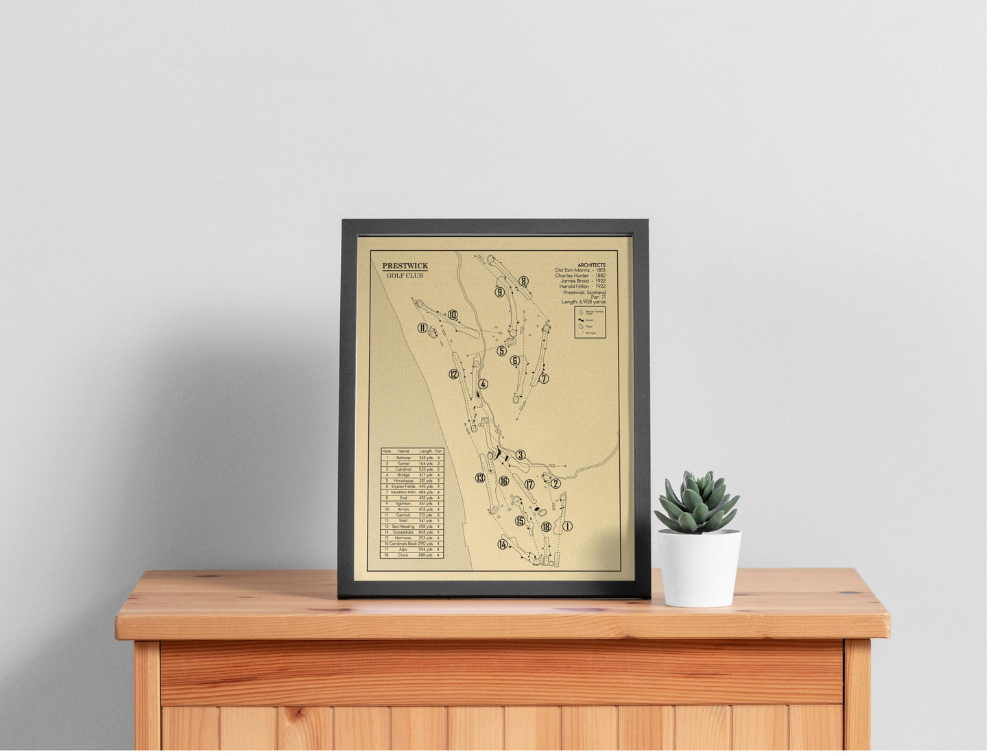 Prestwick Golf Club Outline (Print)