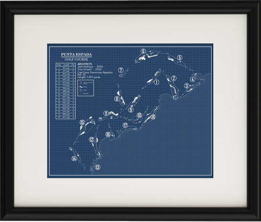 Punta Espada Golf Course Blueprint (Print)
