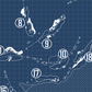 Punta Espada Golf Course Blueprint (Print)