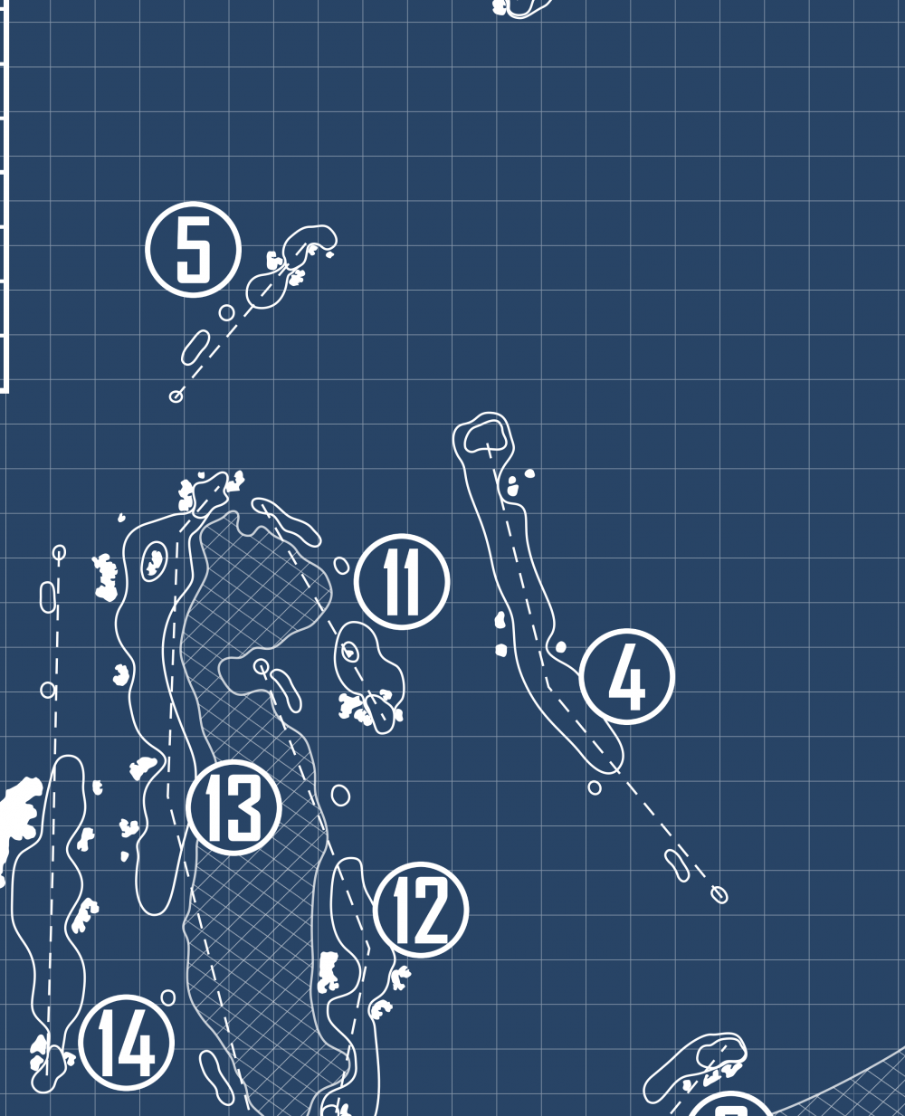 Punta Mita Golf Club Bahia Course Blueprint (Print)