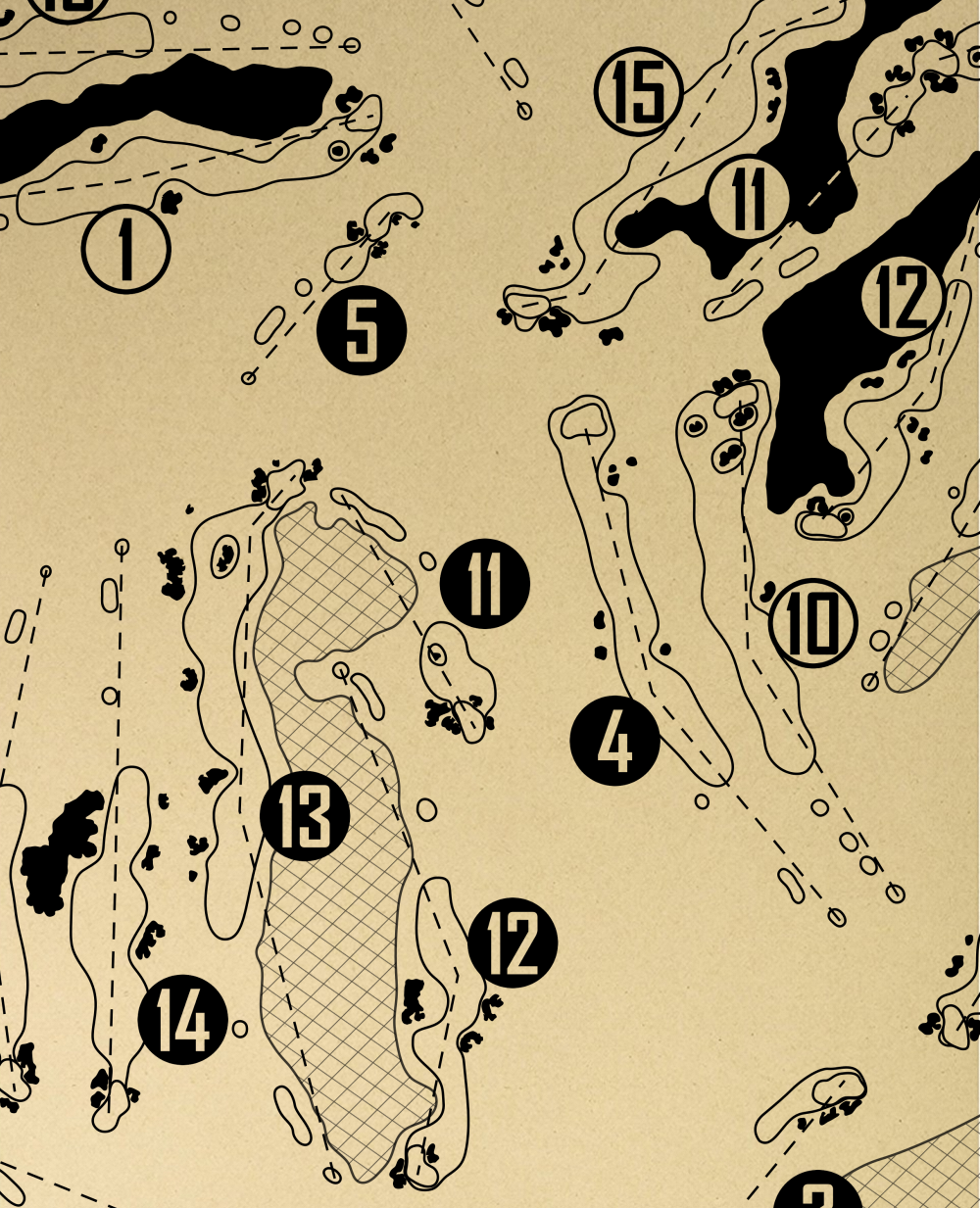 Punta Mita Golf Club Outline (Print)