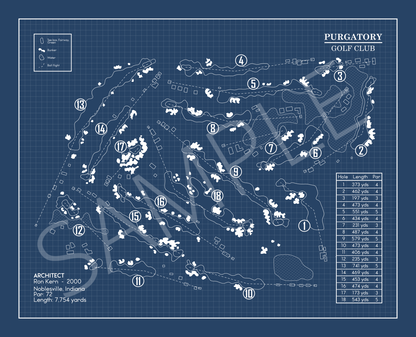 Purgatory Golf Club Blueprint (Print)