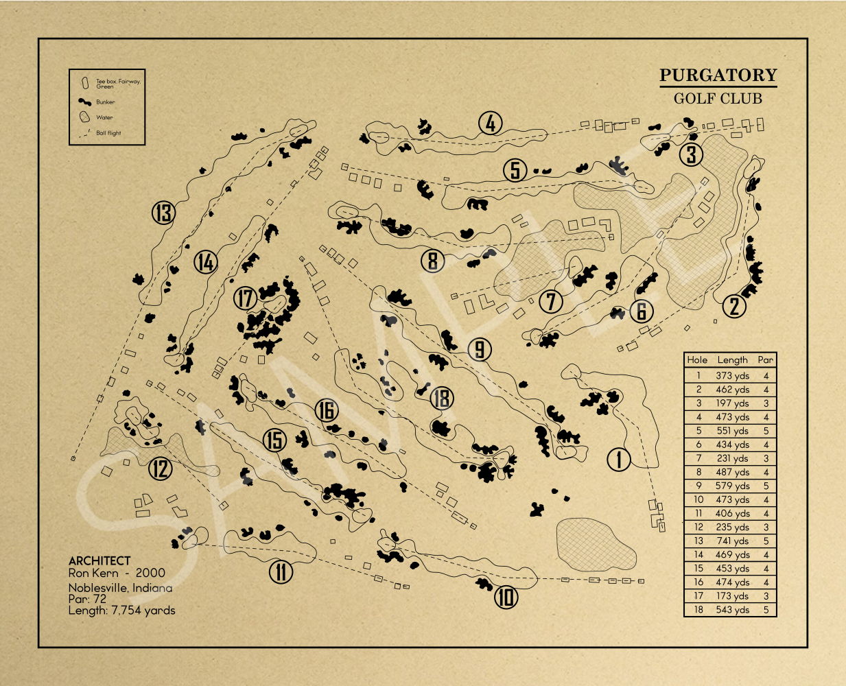 Purgatory Golf Club Outline (Print)