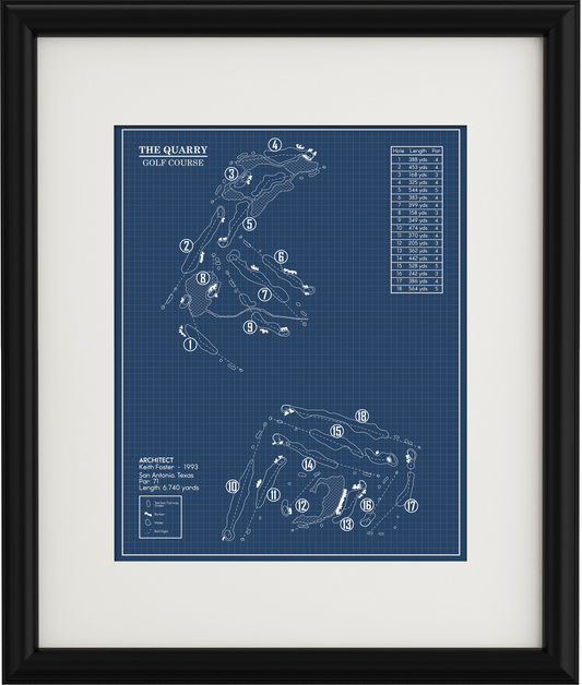 The Quarry Golf Course Blueprint (Print)