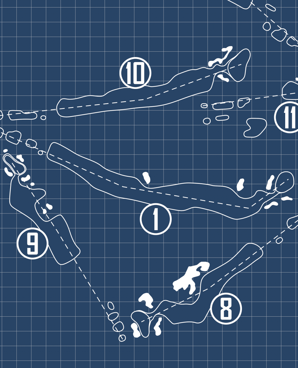 Radrick Farms Golf Club Blueprint (Print)