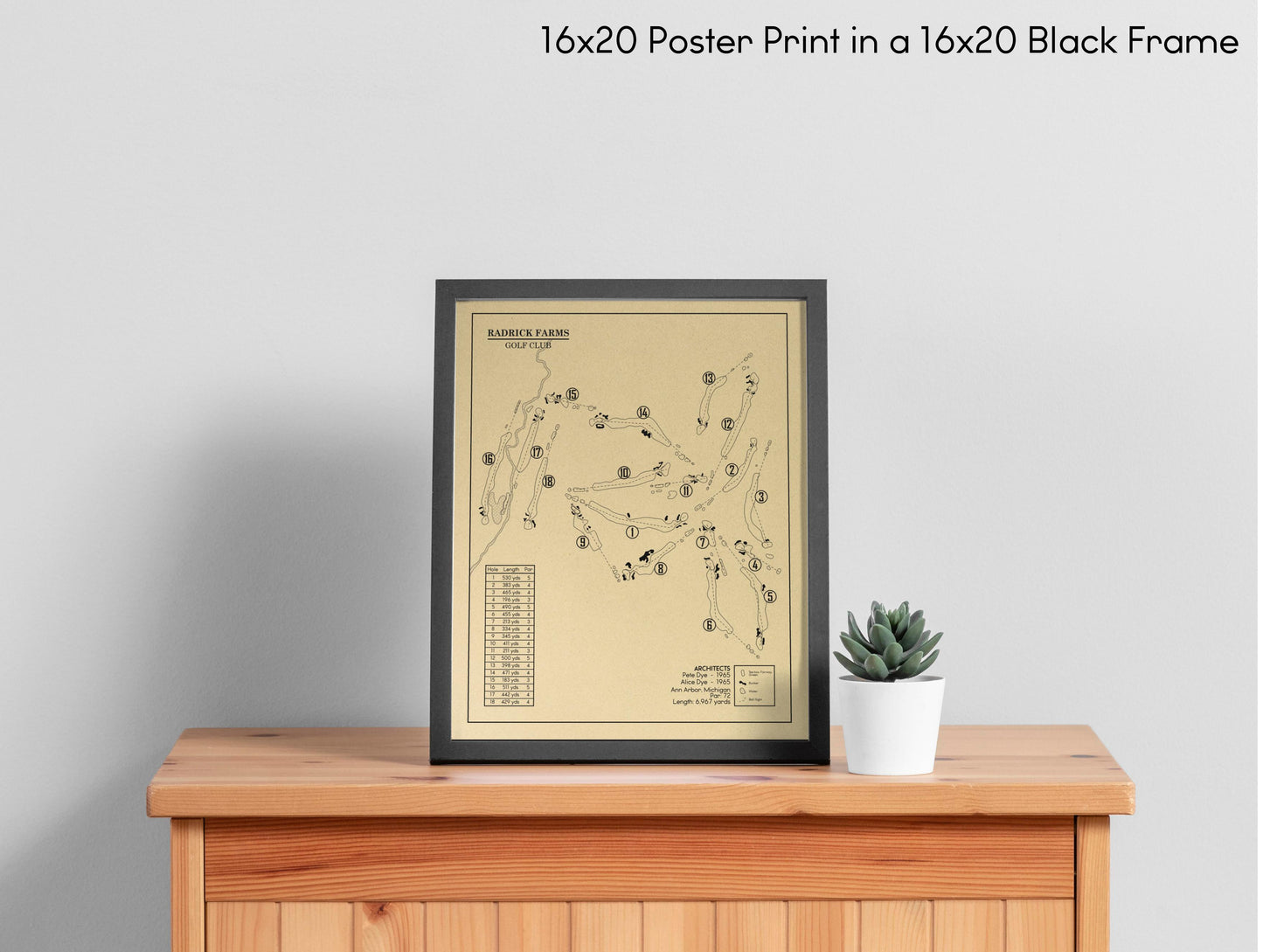 Radrick Farms Golf Club Outline (Print)