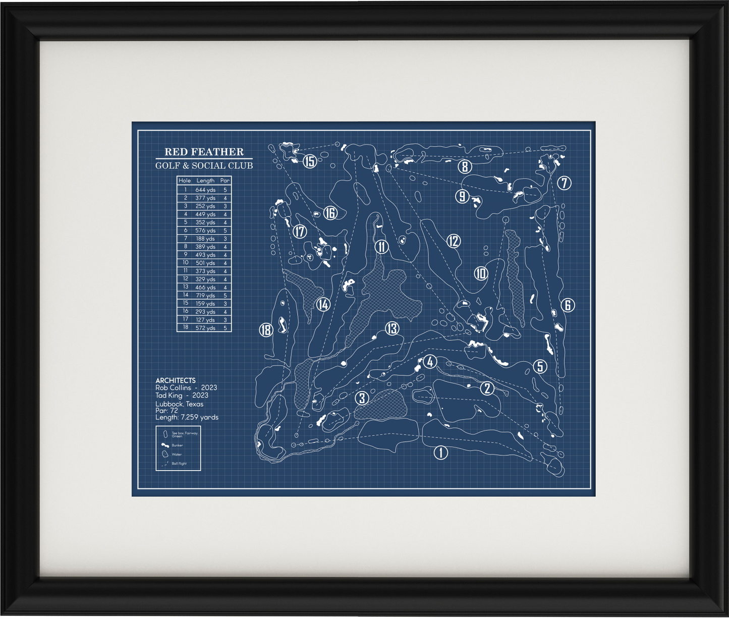 Red Feather Golf & Social Club Blueprint (Print)