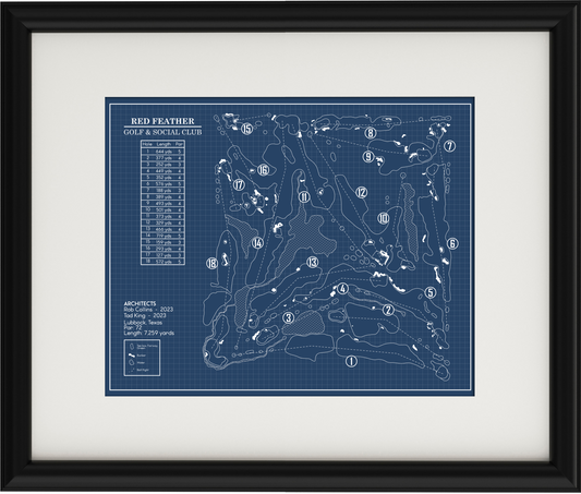 Red Feather Golf & Social Club Blueprint (Print)