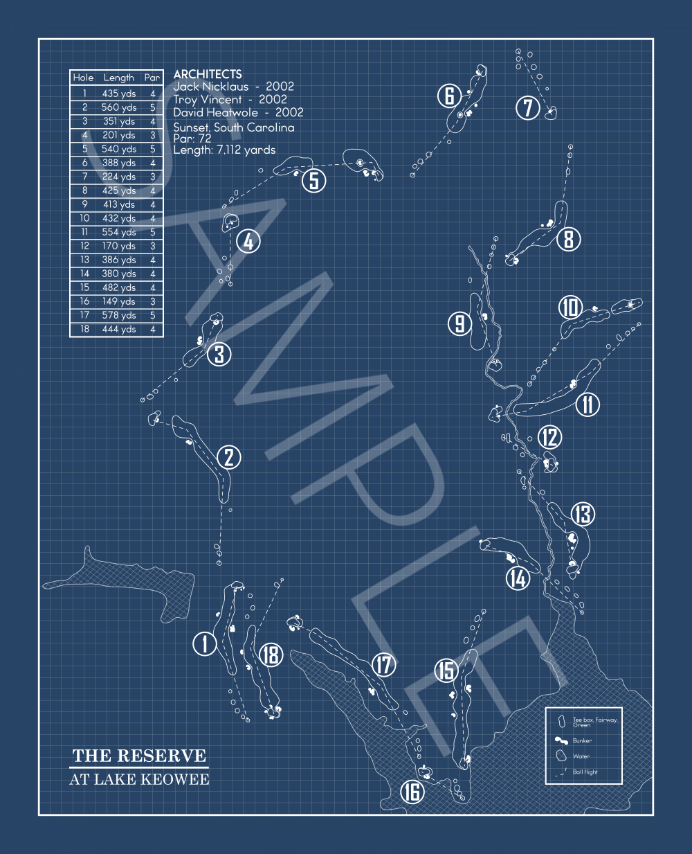 The Reserve At Lake Keowee Blueprint (Print)