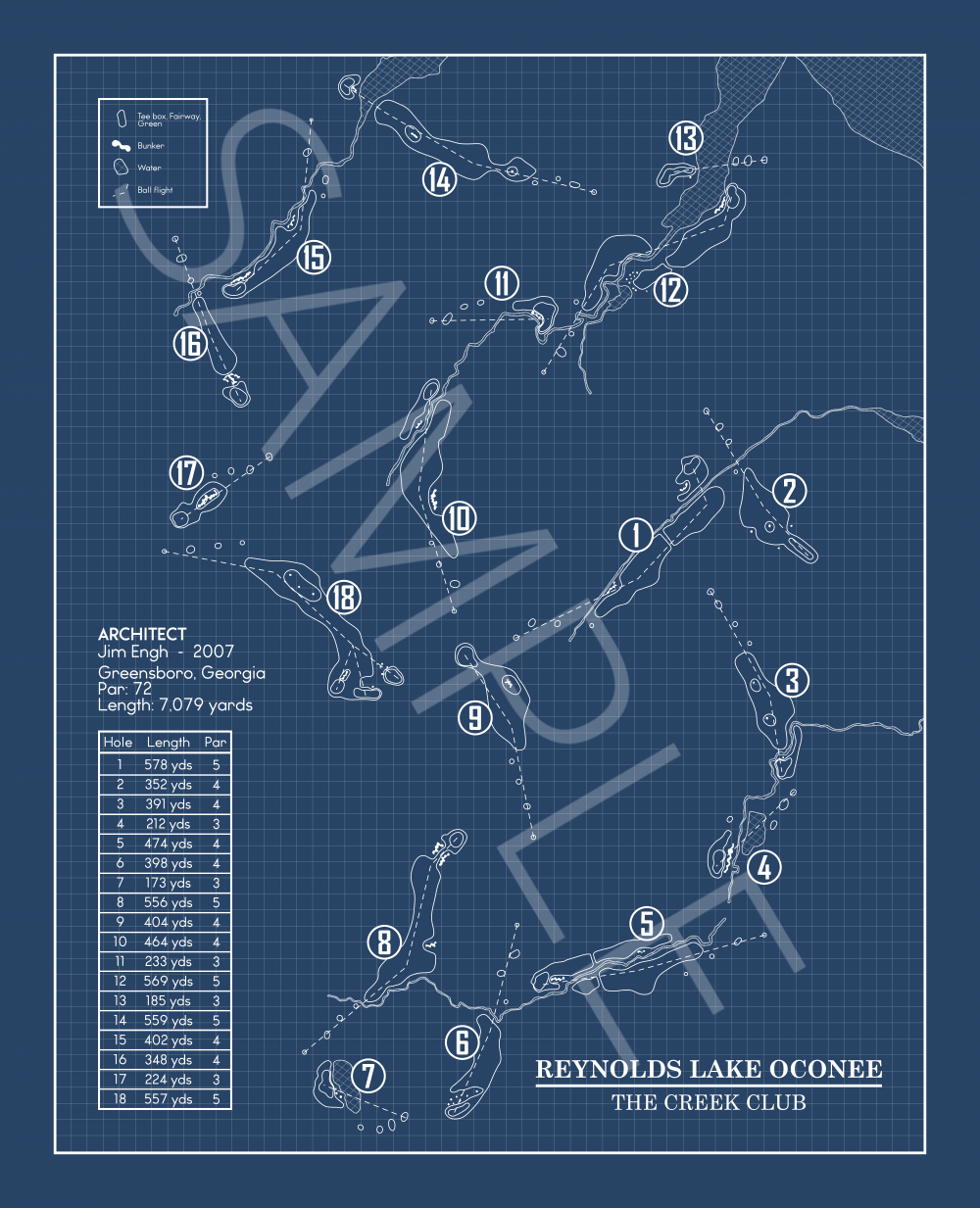 Reynolds Lake Oconee The Creek Club Blueprint (Print)
