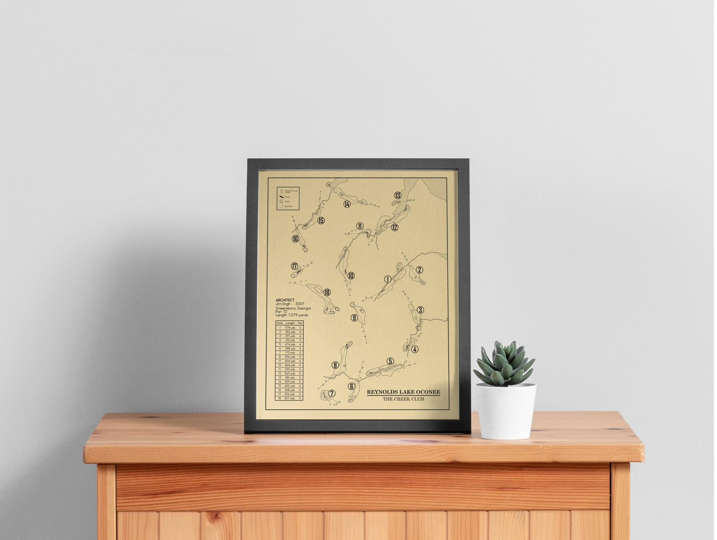 Reynolds Lake Oconee The Creek Club Outline (Print)