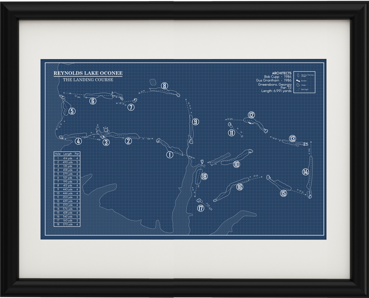 Reynolds Lake Oconee Landing Course Blueprint (Print)