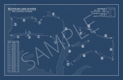 Reynolds Lake Oconee Landing Course Blueprint (Print)